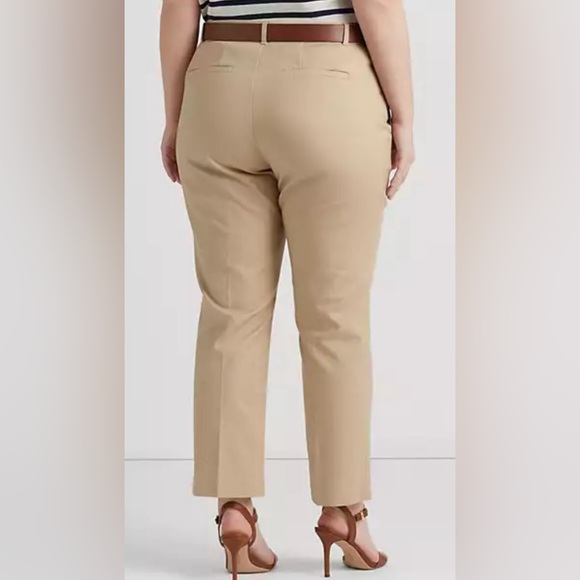Ralph Lauren Woman Stretch Twill Khaki Pants 20W *NEW - Picture 3 of 10